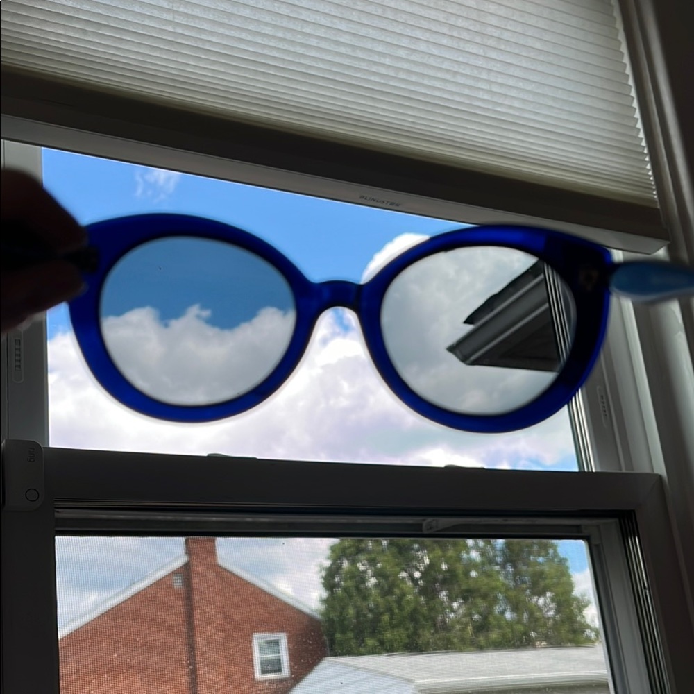 See Navy Blue Cat-Eye Sunglasses View 6
